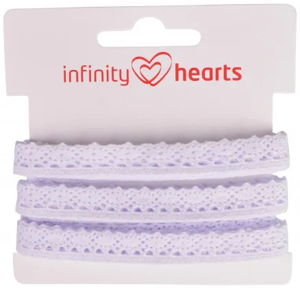 Infinity Hearts Spitzenband Polyester 11mm 01 Weiß - 5m