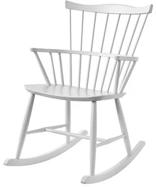 FDB Møbler J52G Schaukelstuhl Weiß