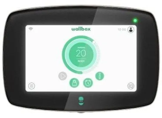 Wallbox Commander 2 Ladestation mit WLAN, 22 kW, 5 Meter, Typ 2, Schwarz