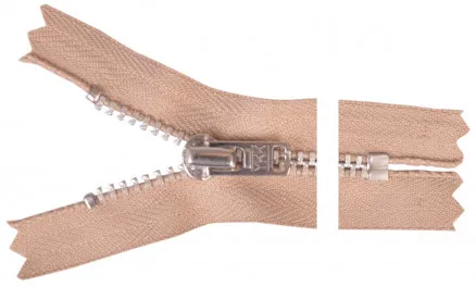 YKK Reißverschluss Aluminium 15cm 4mm Sand