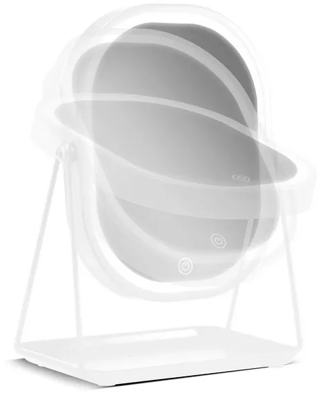 Gillian Jones - Tischspiegel mit Doppelseite und Ablage (Weiß/White)