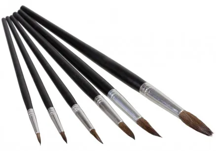 Artino Malerkarten/Künstlerpinselset Rundes Ziegenhaar Ass. Größen -