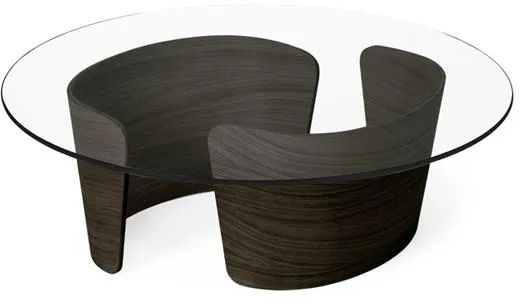 Sibast Furniture No 7 Lounge Couchtisch Ø90 Niedrig Dunkel Geölte Eiche/Glas