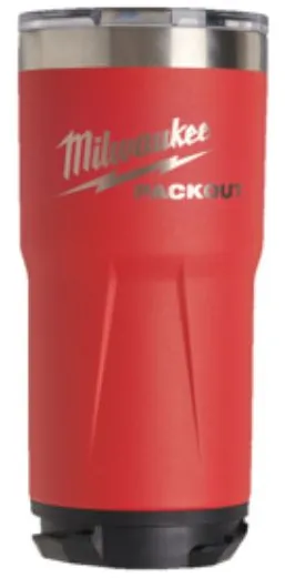 Milwaukee PACKOUT Thermobecher 887 ml in Rot